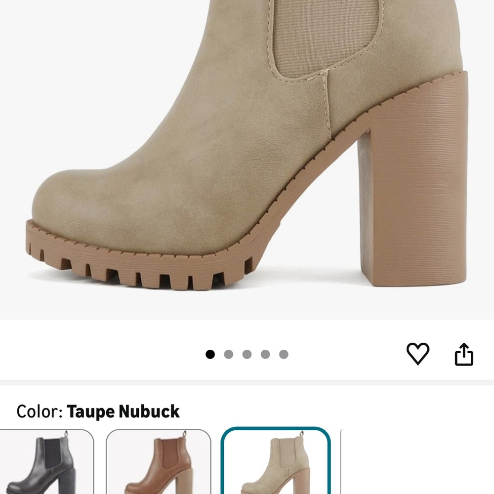 Soda Taupe Heeled Ankle Boots